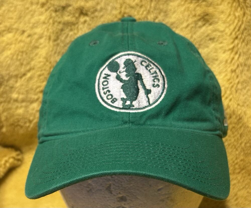 Adidas BOSTON CELTICS Adjustable Cap 100% Cotton Green Leprechaun Logo Baseball